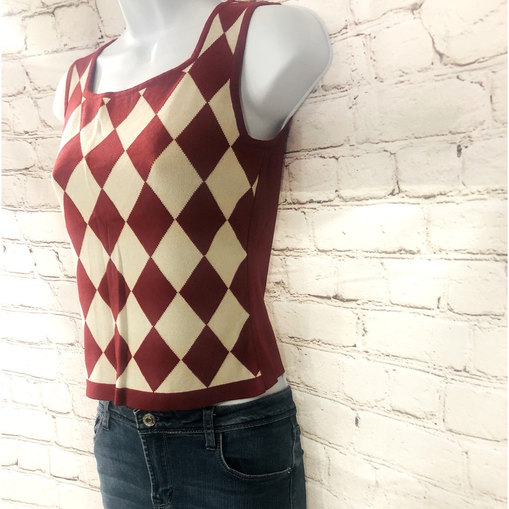 🔥VU🔥Gorgeous Argyle Sweater🔥Measurements in Photos🔥 - Picture 5 of 14